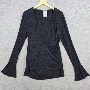 Dolan Charcoal Long Sleeve Blouse